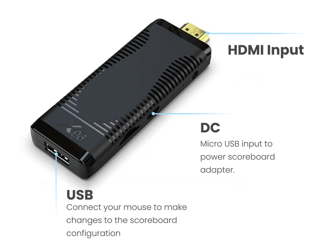 Wifi Scoreboard Adapter - HDMI stick with USB power